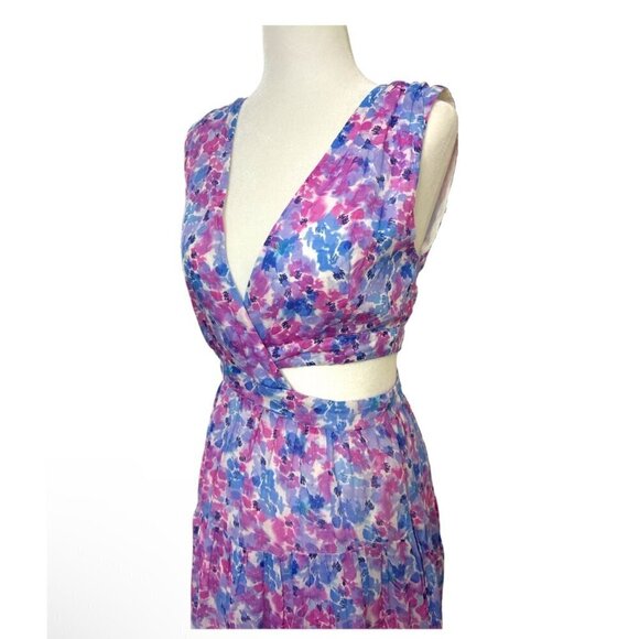 Nicholas Orchid Maxi in Pink purple 8 Womens Long Floral Gown Dress - Picture 7 of 14